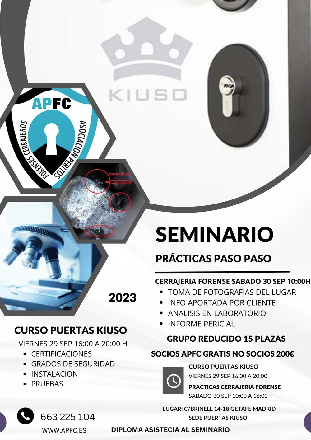 Seminario de formación de la asociación de peritos cerrajeros forenses
